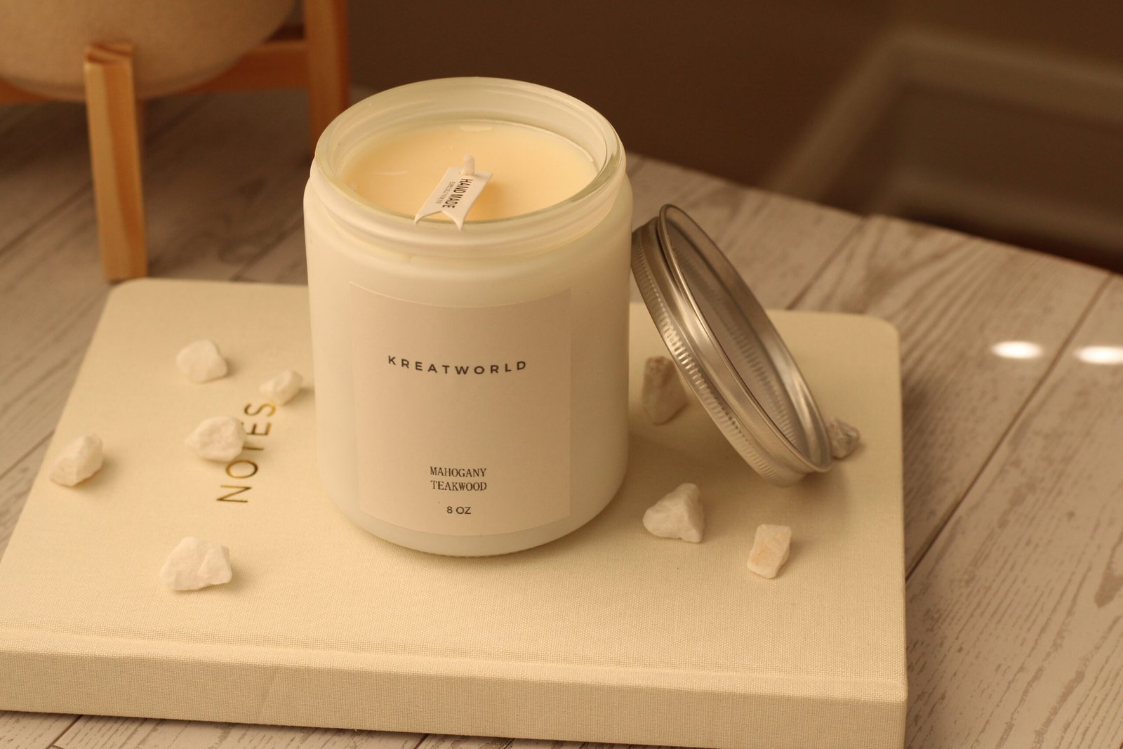 Mahogany Teak Wood Candle | Long-Lasting Rich Aroma