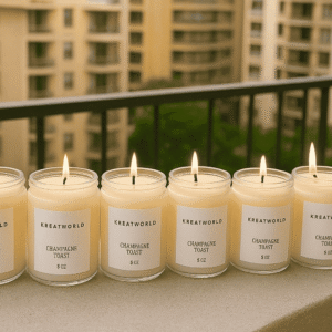 Pack of 6 Candles - Champagne Toast