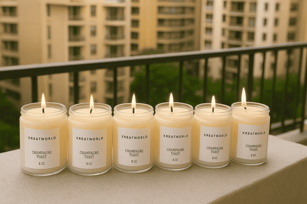 Pack of 6 Candles - Champagne Toast