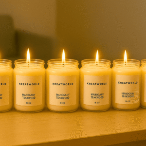 Pack of 6 Candles - Mahogany Teakwood