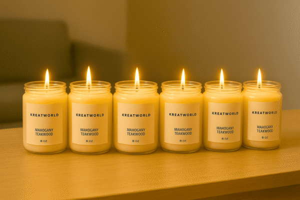 Pack of 6 Candles - Mahogany Teakwood