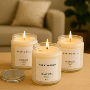Pack of 3 Candles - Champagne Toast